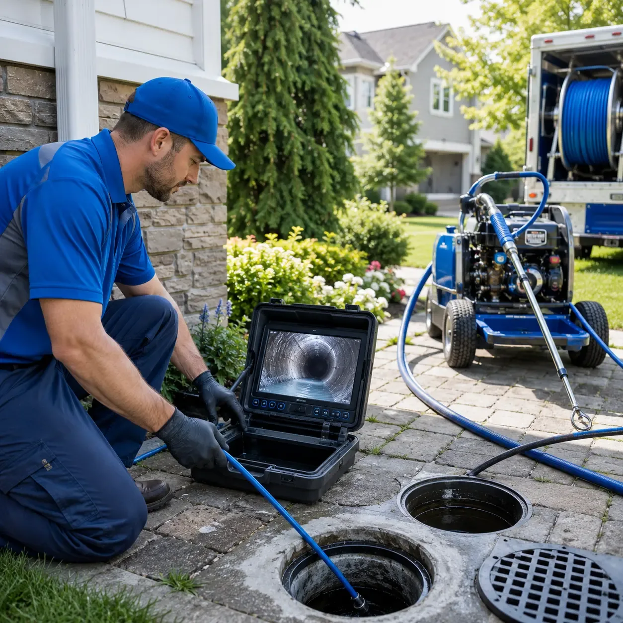 Outdoor drain cleaning professionals serving Grapeville, PA